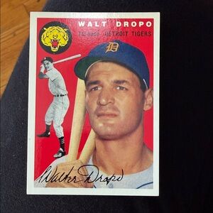 Topps Baseball Card with Red and Blue Accents